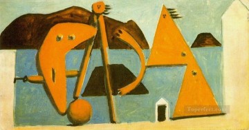 抽象的かつ装飾的 Painting - Baigneuses sur la plage 1928 キュビスム